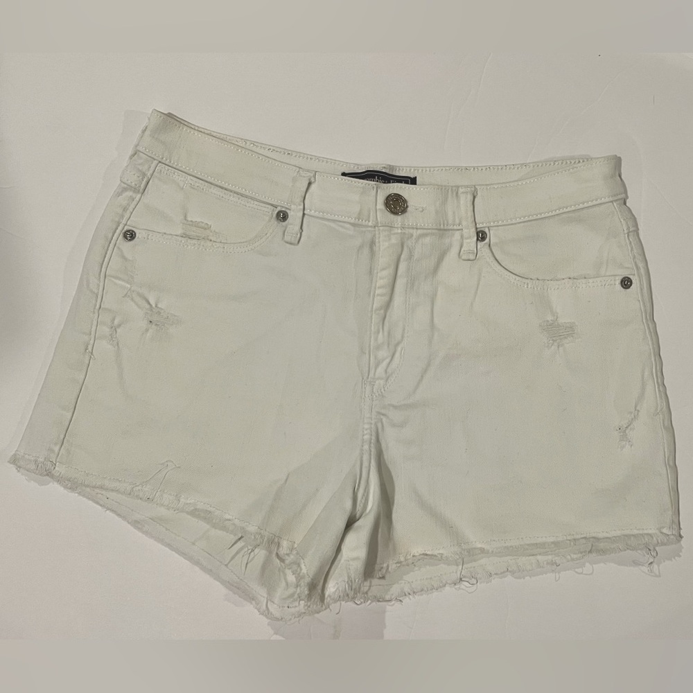 Abercrombie & Fitch White Jean Shorts
